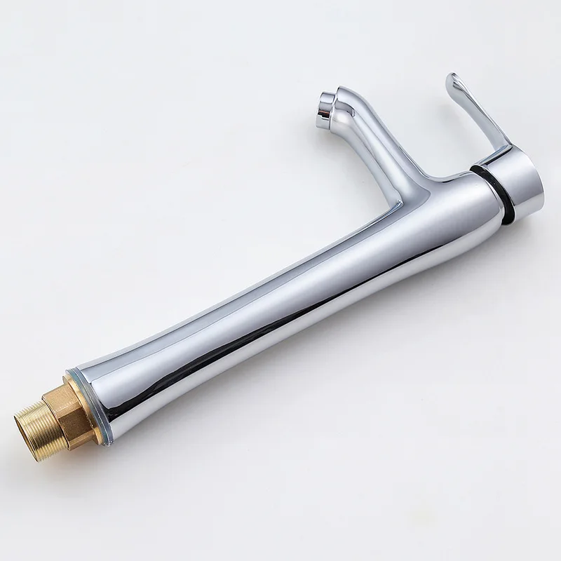 

Basin Faucets White Color Basin Mixer Tap Bathroom Faucet Hot and Cold Chrome Finish Brass Toilet Sink Water Tap