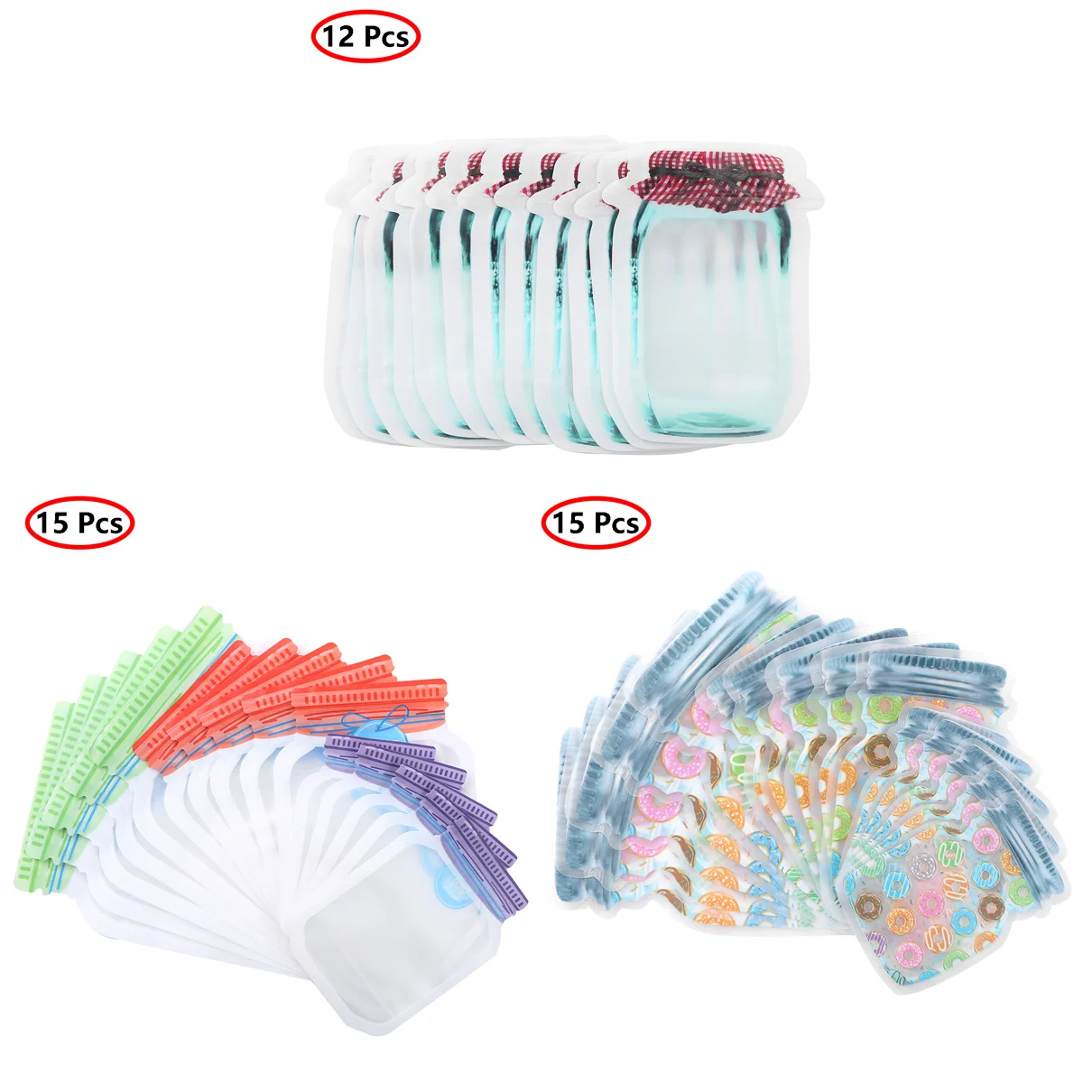 Многоразовые герметичные пакеты на молнии складная банка мешочек для хранения в