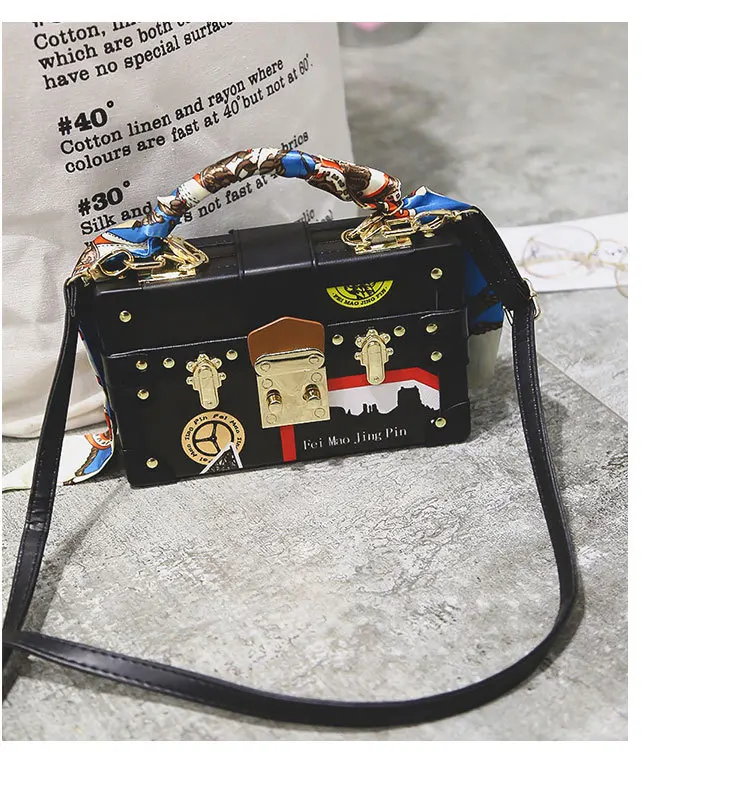 JIULIN 2019 new star box small square bag fashion lock towel single shoulder oblique span women's |