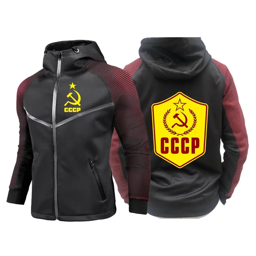 

Sweatshirts Autumn Zip Jackets Car Logo Men CCCP Hoodies Decal Unisex Man's Cotton College Motors Customize Racing suits