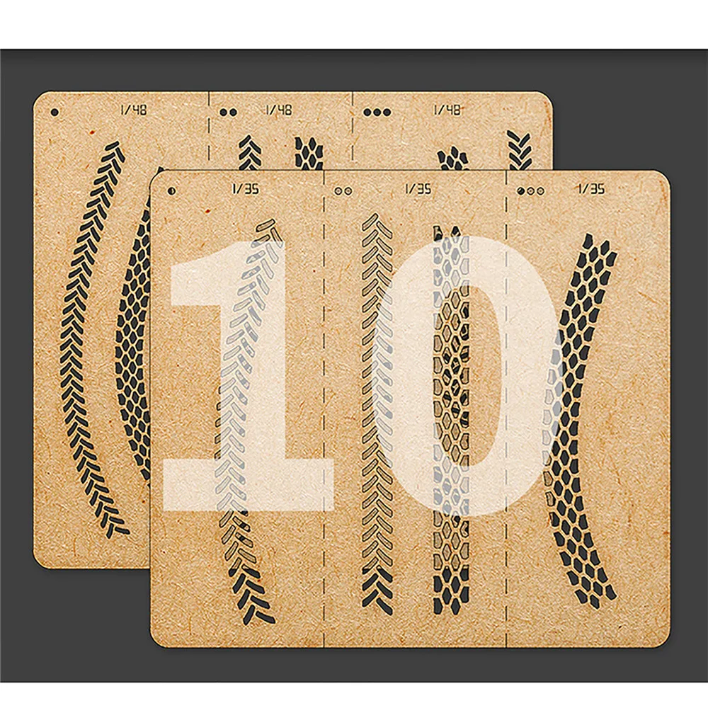 

Tire Tracks Effects Airbrush Stencils Tools for 1/32 1/35 1/48 Scale Model Scenery Gundam Tank Accessories