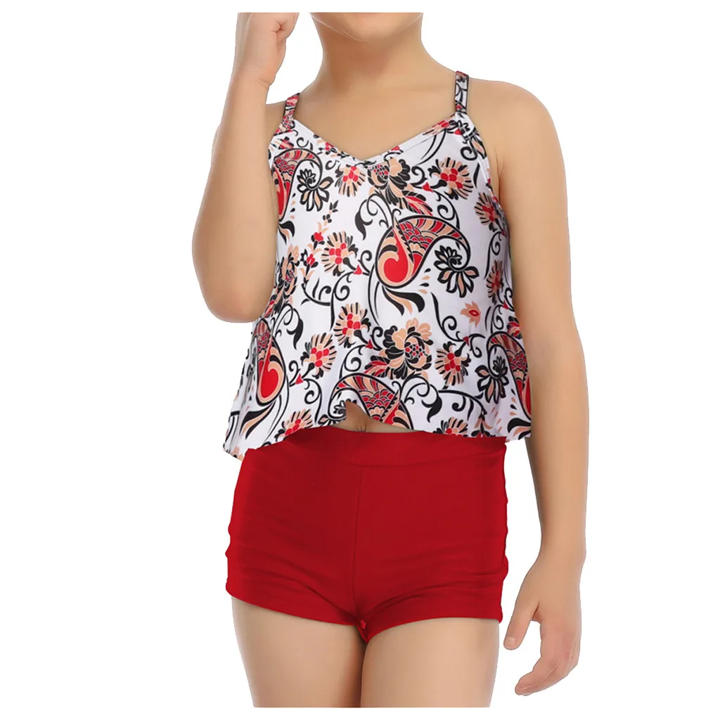 Бикини коллекция 2020 года купальник для мамы и дочки с принтом комплект из двух