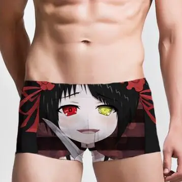 Трусы боксеры мужские с японским аниме свиданием пикантные трусы для мальчиков
