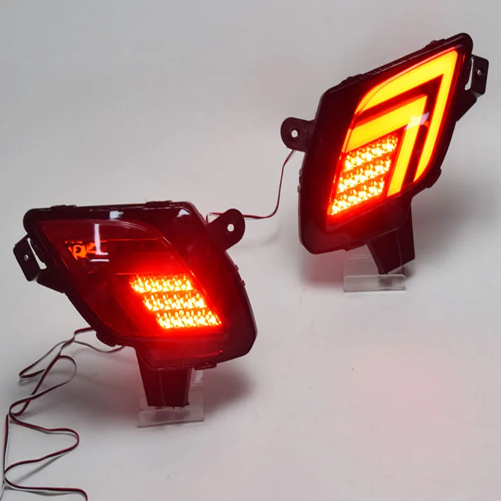 

ECAHAYAKU 2 pcs LED DRL Rear Bumper Tail Light Fog Lamp Bumper Lights Brake Lamp for Mazda CX 5 2015 2016 Daytime Running Light