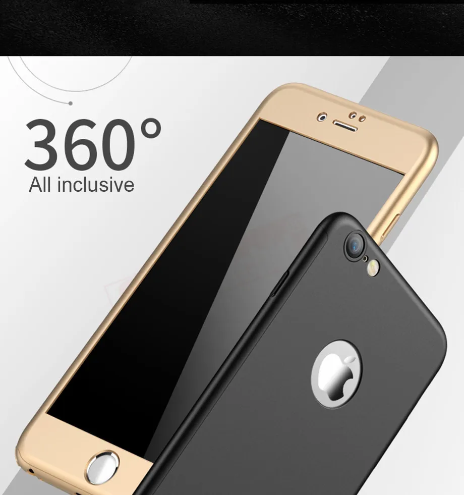 360 Полный чехол для телефона для iPhone 8 6 6 S 7 Plus 5 5S PC защитный чехол для iPhone X XS MAX XR 11 Pro Max чехол со стеклом