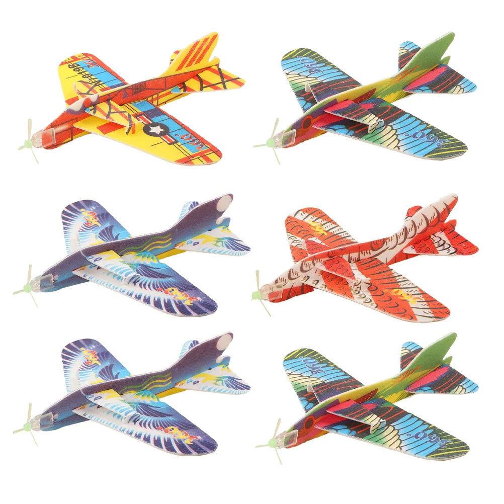 

6Pcs Foams Airplane Toys Children Funny Assembled Airplane Models Outdoor Toys