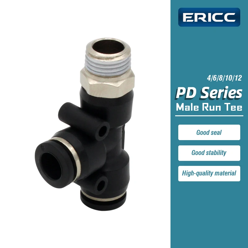 Мужской тройник серии PD пневматические компоненты фитинги PD6-01 PD8-02 PD10-02 PD12-01