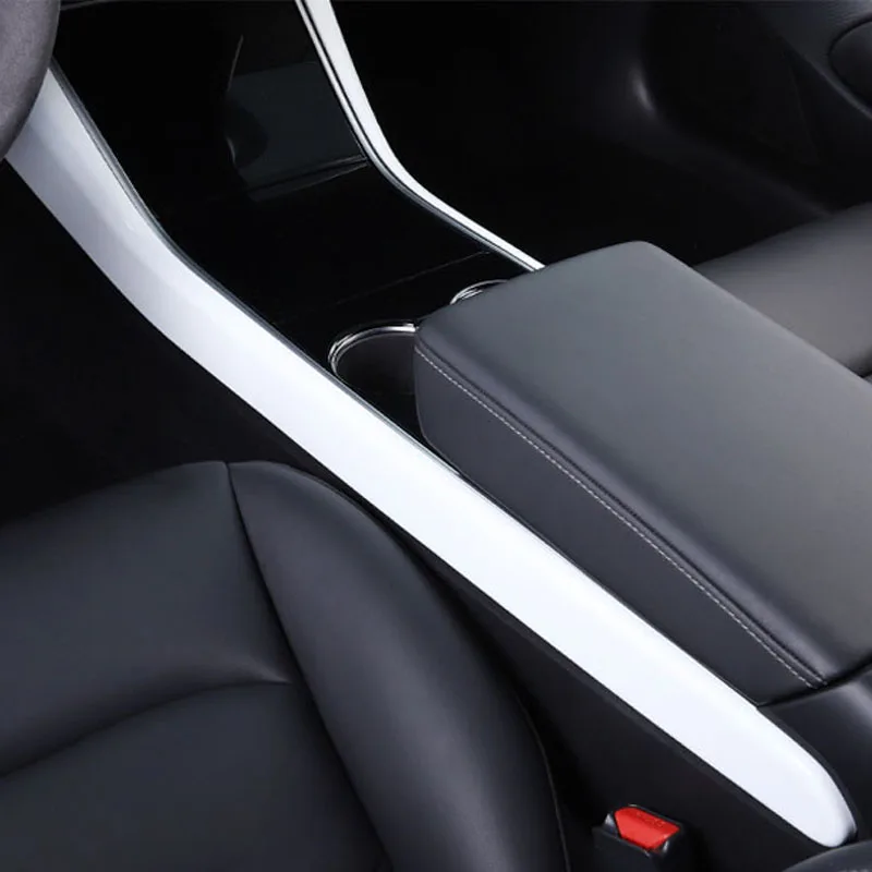 Интерьерные аксессуары для Tesla модель 3 model3 центральная консоль держатель для стакана, хранение коробки педали крышка декоративная наклейка на рамку
