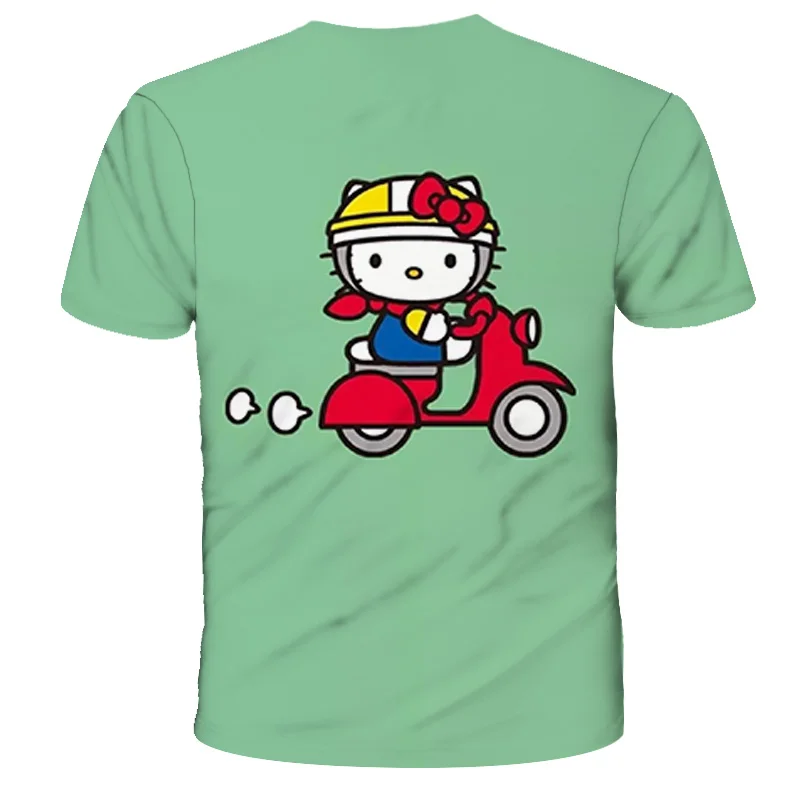 

Girl summer clothes Kitty Cat Printed Children'S Clothes T-Shirt Summer Breathable Girls Top Cute Cartoon Kids Short Sleeves