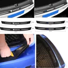 Защитные наклейки для заднего бампера автомобиля из углеродного волокна, защитные наклейки для Mazda Axela 2, 3, 5, 6 искусственных элементов, CX 7