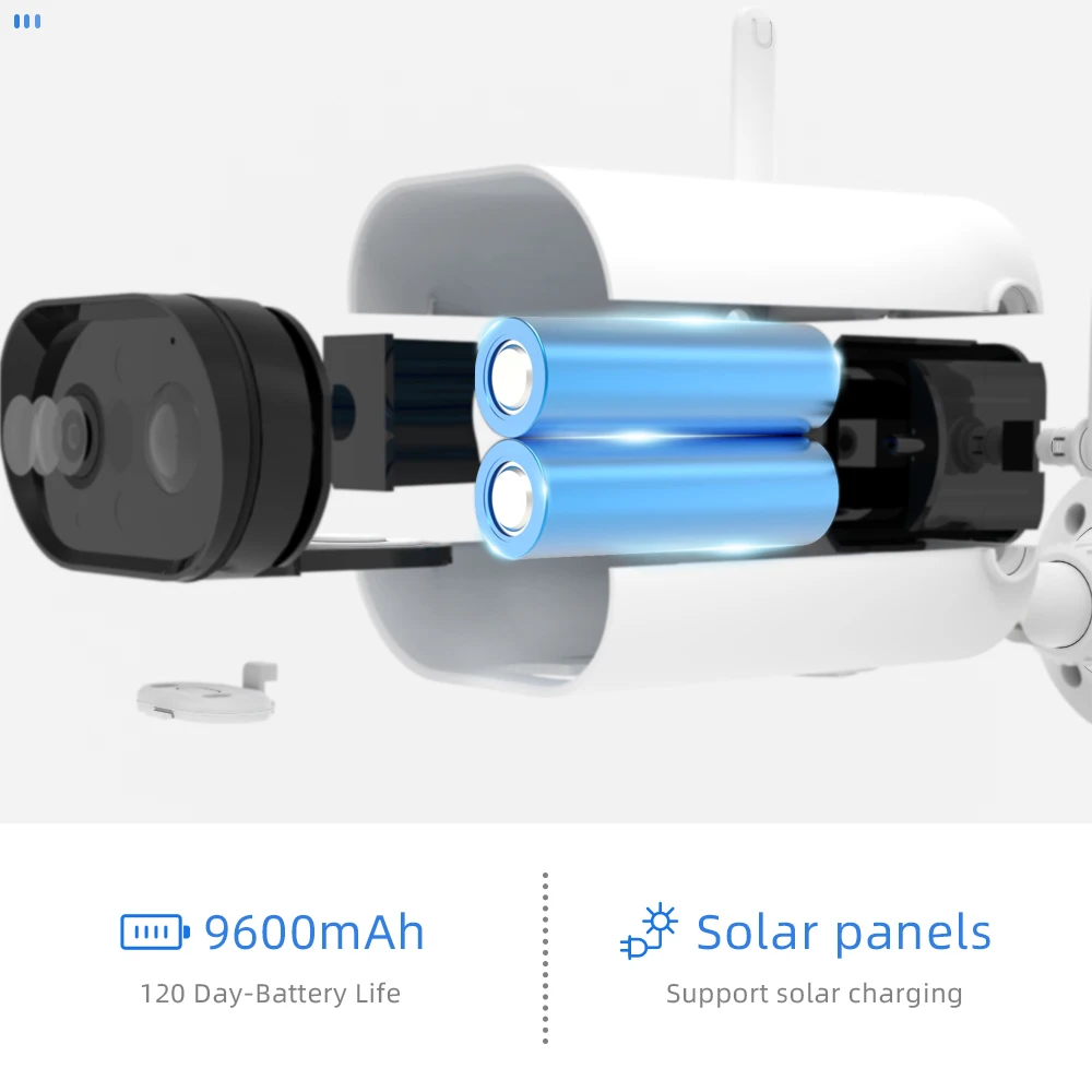 Купить Камера видеонаблюдения ANRAN, 3 Мп, с солнечной батареей, Wi-Fi, PTZ, водонепроницаемая, с инфракрасным датчиком ночного видения, управление через п...