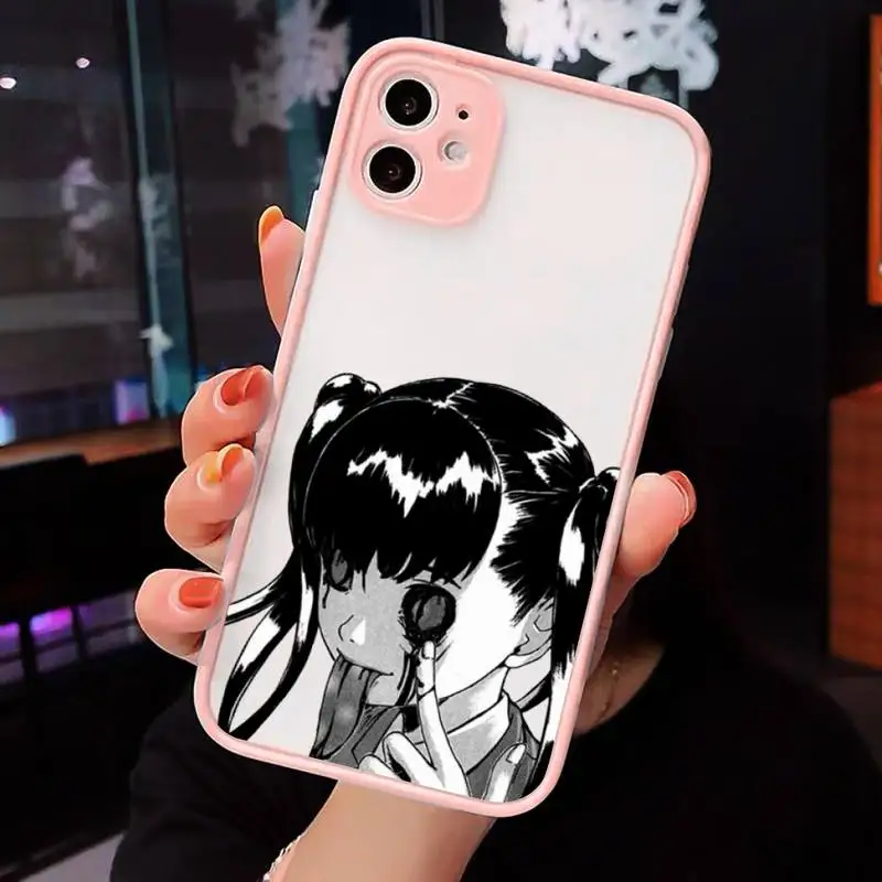 

Junji Ito Collection Tees Phone Cases Matte Transparent for iPhone 7 8 11 12 s mini pro X XS XR MAX Plus cover funda