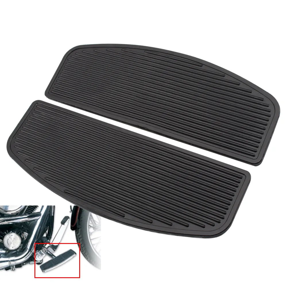 

Moto Front Rider Floorboard Insert Foot Peg Footrest Pad For Harley Touring Glides FLHTC FLHTCUI FLHTCU FLHRC Black Rubber