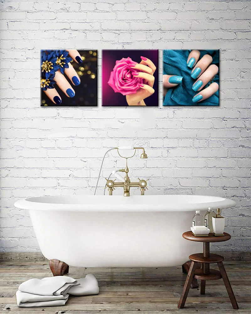

3 Pieces Canvas Posters and Prints Bedroom Lady Gorgeous Nail Print Home Decor Poster HD Painting for Room Decoration Pictures