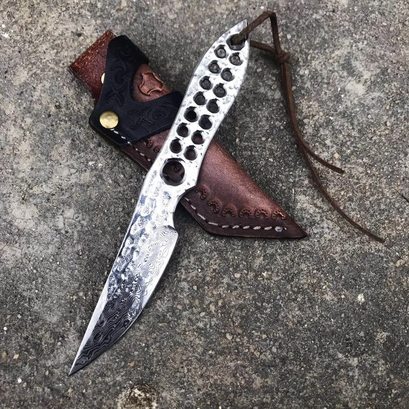 

Hysenss Straight Knife Damascus Steel Fix Blade Edc Tool Outdoor Camping Hunting Hiking Fishing Tactical Collection Knife Sale