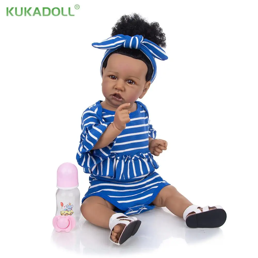 Кукла новорожденная KUKADOLL 57 см полностью Силиконовое тело реалистичные