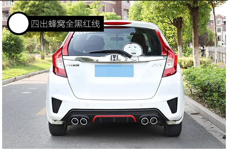 Для Honda Jazz GK5 подходит задний спойлер 2014 2015 2016 2017 хэтчбек бампер диффузор