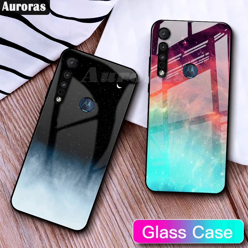Чехол Auroras из закаленного стекла для Moto One чехол со звездным небом Motorola G8 Plus Play G7