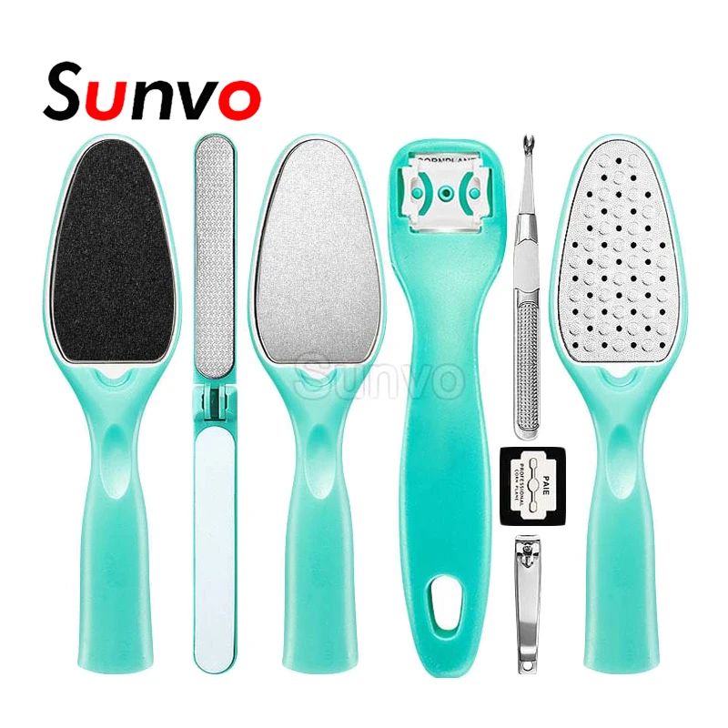 

Sunvo Manicure Pedicure Tools for Foot Callus Remover File Scraper Stainless Steel Profession Set Kit Dead Hard Skin Feet Care