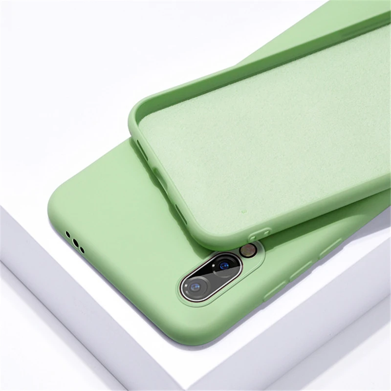 

For Capas Xiaomi Redmi 7 Case Liquid Microfiber Candy Color Silicone Ultra Thin Phone Case For Redmi 7 Case Cover For Redmi 7