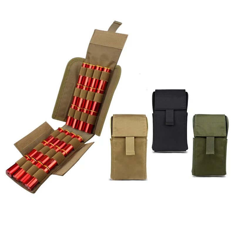 

Tactical 25 Round Shell Holder Portable 12 Gauge Molle Waist Bag Military Shotgun Bullet Ammo Pouches Hunting Accessories
