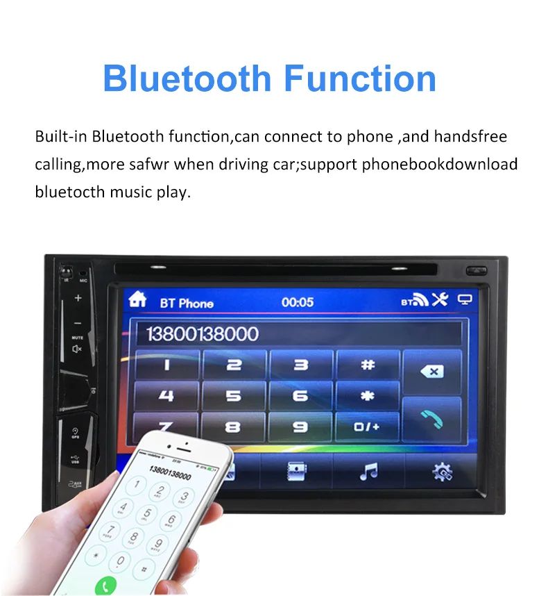 Автомагнитола 2 DIN 6604 6 дюйма сенсорный экран Bluetooth MP3 | Автомобили и мотоциклы