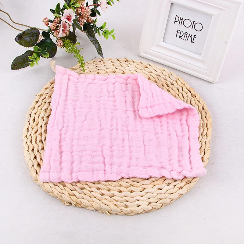 Розовый 5 шт./компл. 30*30 см Baby Face ручной Полотенца хлопковое газовое 6-слойное бальное платье Детские принадлежности для ванной комнаты с вытирания слюней младенцев Полотенца малыша уход за кожей лица Полотенца - Цвет: Розовый