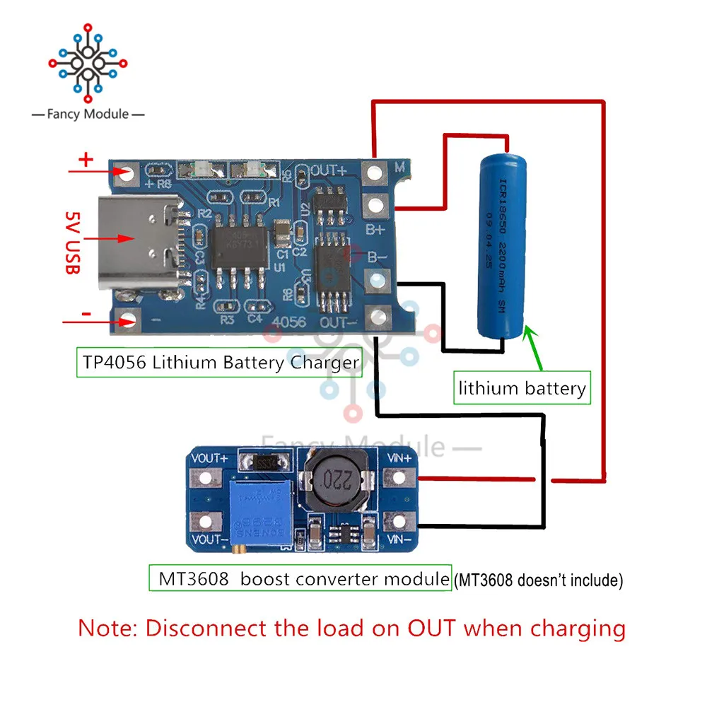 Diymore 5 шт/лот TP4056 type-C USB В 1A 18650 литий-ионный модуль зарядного устройства