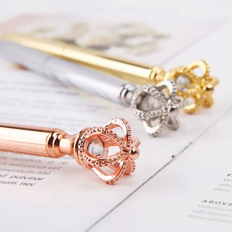 Изысканная шариковая ручка с блестящей короной инструмент для письма