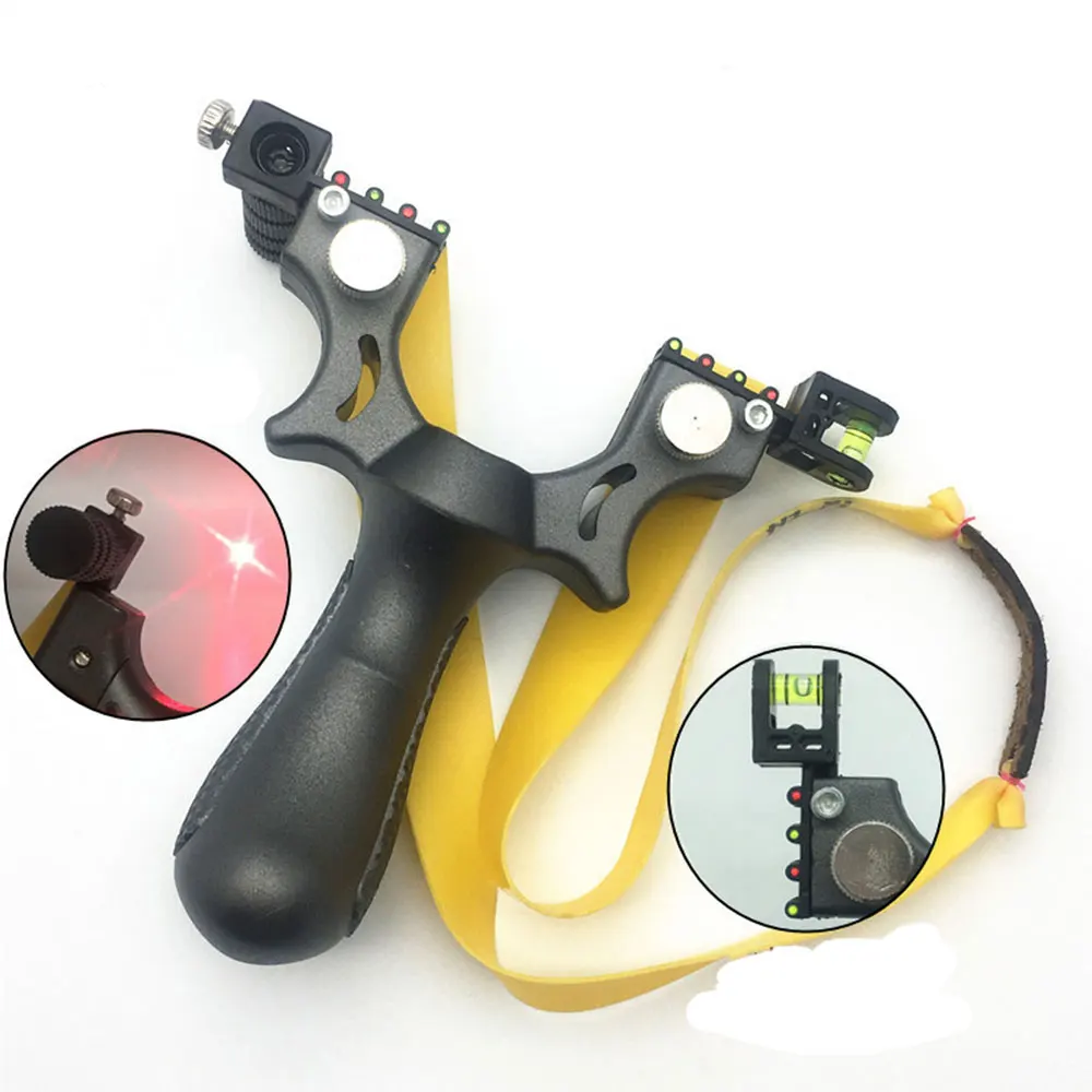 

Upgraded Version High Precision Aiming Slingshot With 20m-50 Aim Point Level Instrument Movable Slingshot Hunting Equipment