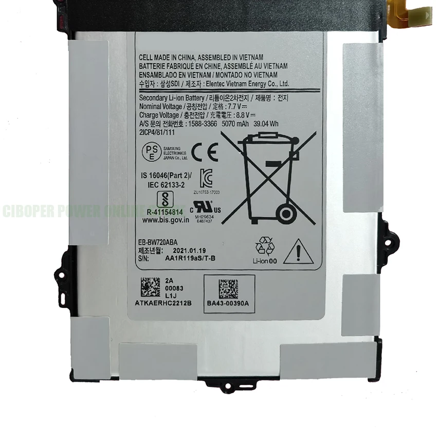 CP Genuine Battery EB-BW720ABA 5070mAh /39.04Wh EB-BW720ABE AA-PBMN2HO For Chromebook Titan V2 XE521QAB SM-W727V XE520QAB | Компьютеры и
