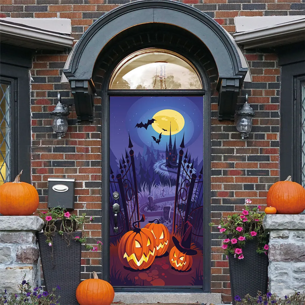 

New Halloween Creative Funny Door Stickers Glass Window Stickers Self-adhesive Waterproof Halloween Decoration Door Stickers