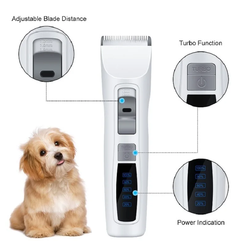 

Профессиональный триммер для домашних питомцев, бритва, перезаряжаемая машинка для стрижки домашних питомцев, собак, кошек, машинка для стр...