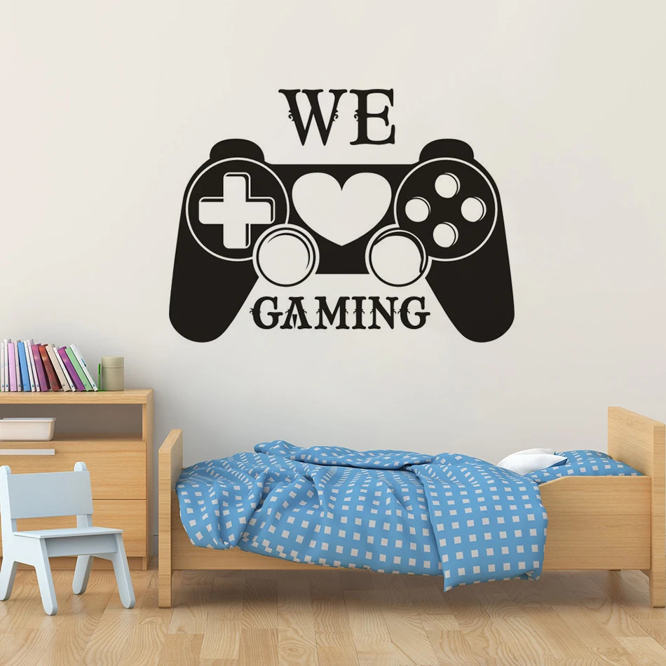 

Boys Game Room Decoration We Love Gaming Quote Wall Sticker Vinyl Art Design Poster Mural Boys Playroom Decals Stickers W797