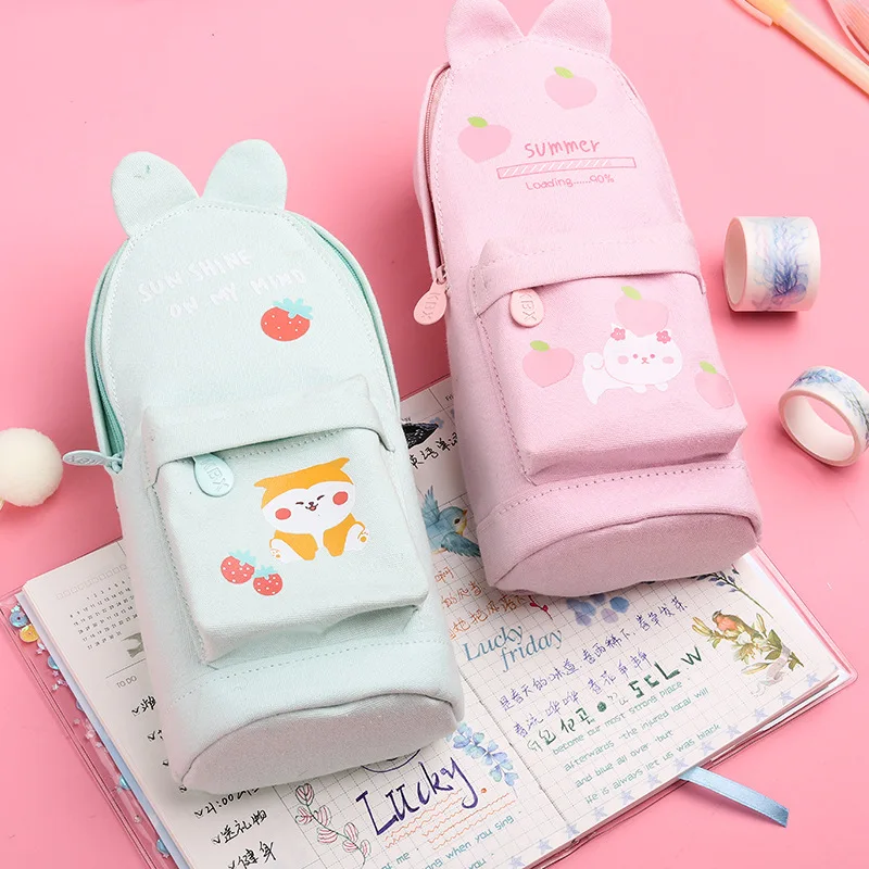 

NEW Large Capacity Pen Case Simple Female Trendy Junior High School Students Cute Bags Kawaii Pencil Case Cute Pencil Pouch