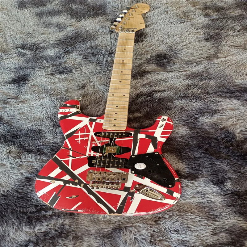 

2021!Eddie Van Halen TRIBUTE,Electric Guitar Frankenstein, Frankenstrat Quality Musical Instruments.Free delivery.