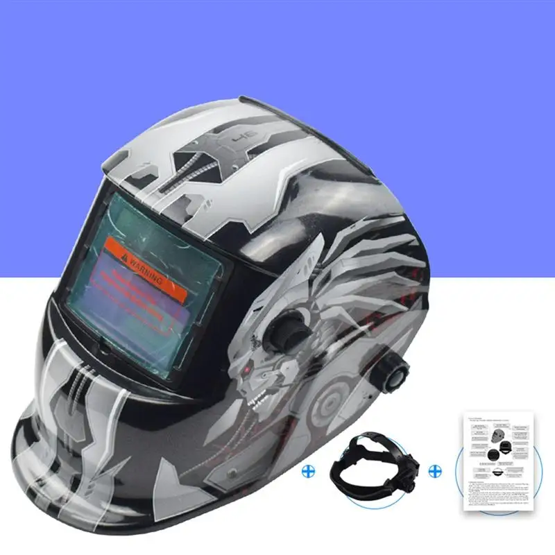 

1pc Solar Powered Welding Helmet Auto Darkening Welding Helmet Professional Welding Mask Wide Shade Range Large Viewing Area
