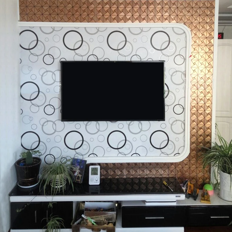 

3D wall panel Metal Geometric Pattern Mural 3d Wallpaper Luxury Walls Paper for Living Room Bedroom Bathroom Kitchen Walls Decor