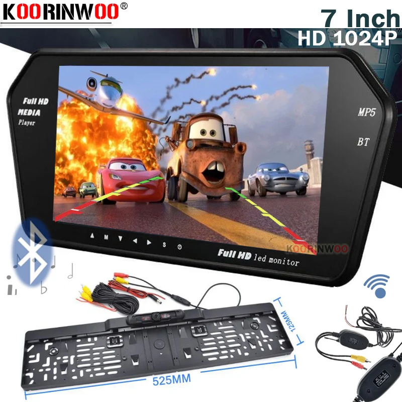 Koorinwoo1024P для Sony CCD автомобильный монитор заднего вида Зеркало 7 дюймов медиа Bluetooth