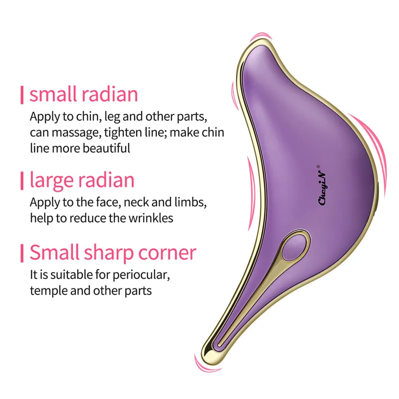 

Usb Heating Ligtht Therapy V Face Massager 3 Modes Wrinkles Dark Circles Remover Skin Tightening Ant Aging Body Guasha Massger