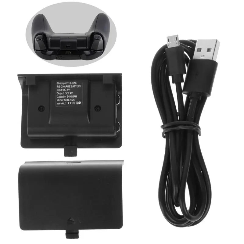 

New NI-MH 2400MAHCharger Kit Rechargeable Battery Pack + USB Cable For Xbox One New