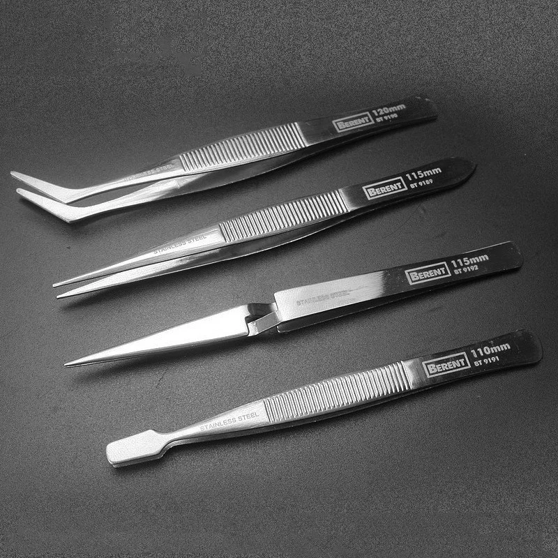 4 шт./компл. Пинцет из нержавеющей стали костюм прямой Изогнутый Рот точный