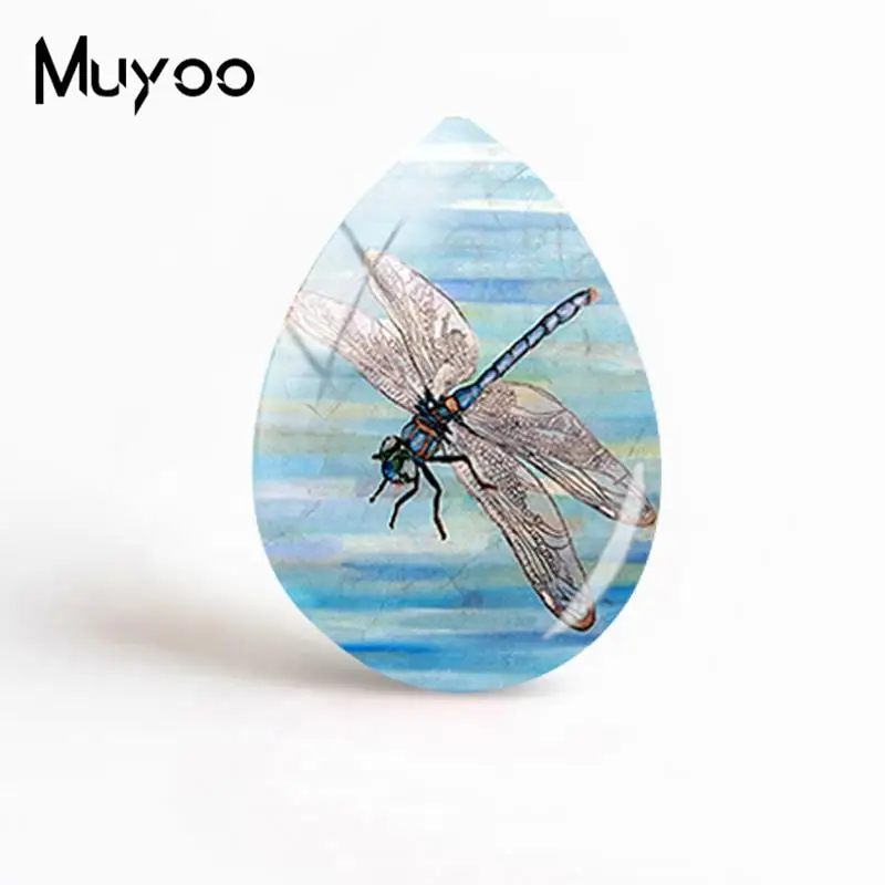 Новинка 2019 кабошон в виде белой стрекозы дракозы художественные Стеклянные