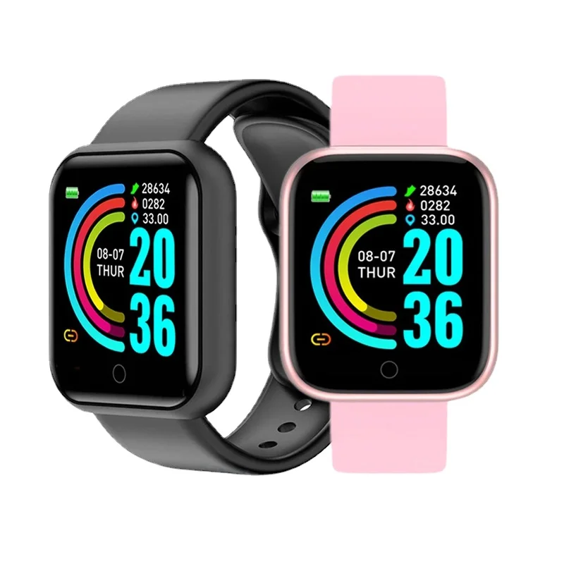 

Мужские Смарт-часы SHACKER, фитнес-трекер, спортивные Смарт-часы Y68, пульсометр, Bluetooth, наручные часы для женщин, IOS, Android