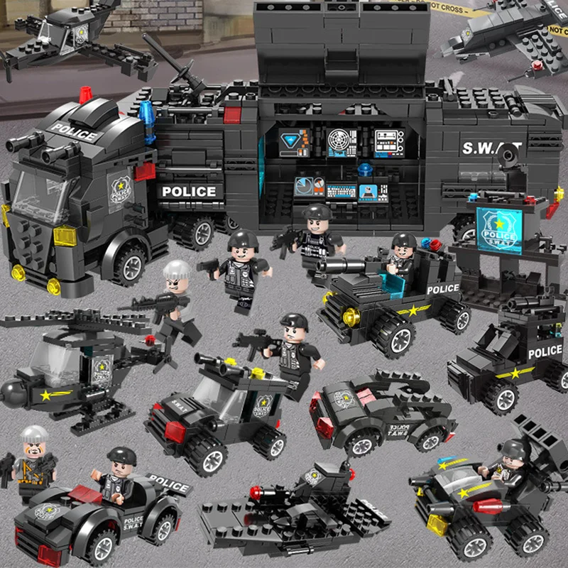 Новинка: городской полицейский участок автомобиль строительные блоки для