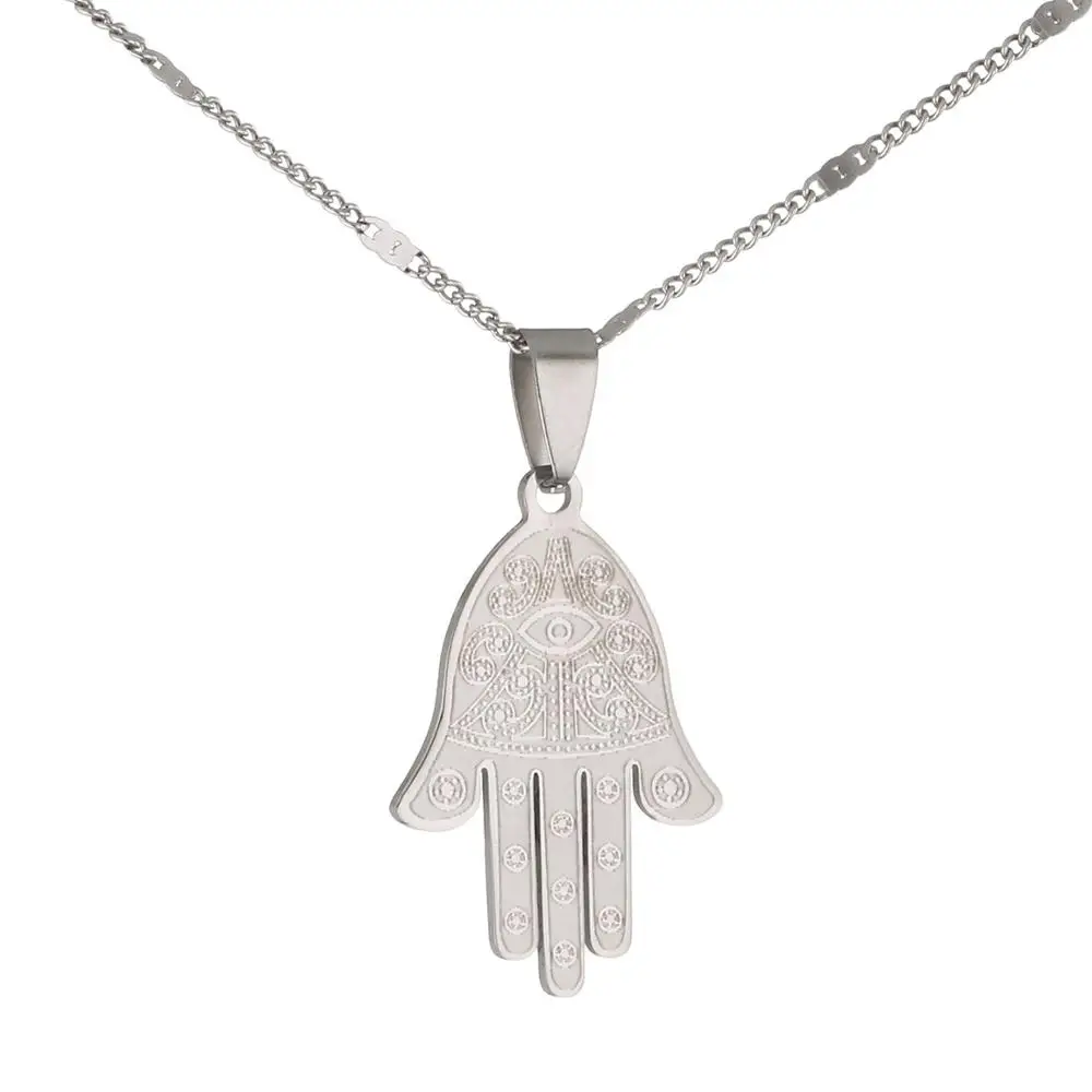 Египетский Глаз хорошего LuckNecklace Фатима хамса ручной кулон ожерелье рука ладонь
