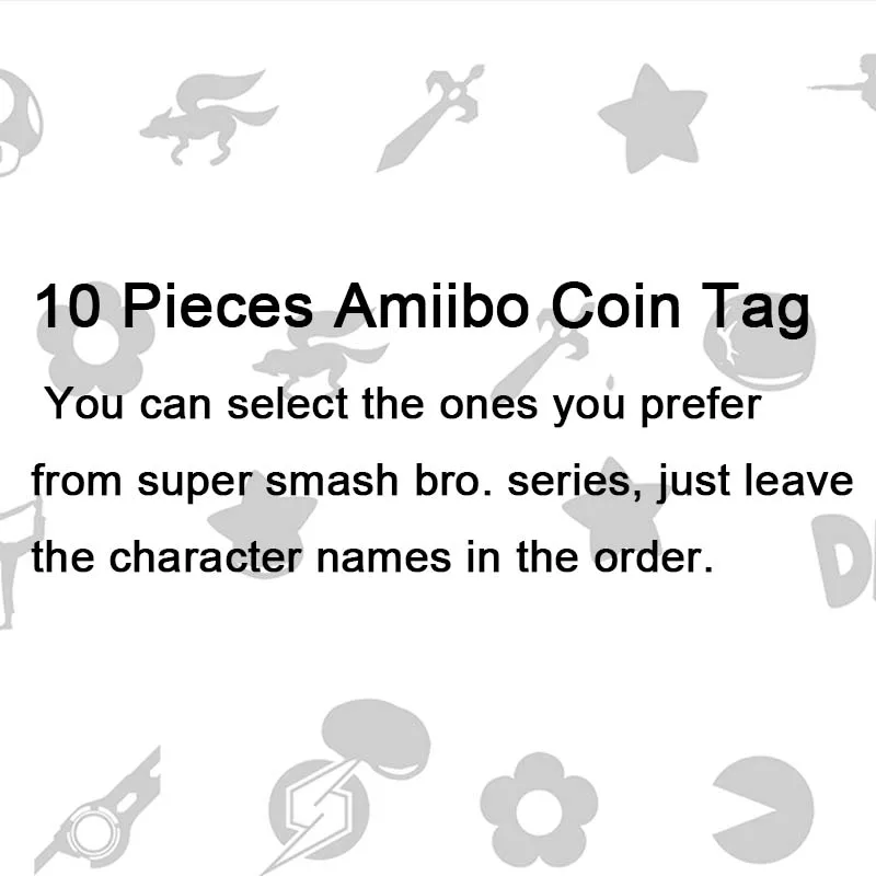 10 pieces NFC Amiibo монетная бирка для Super Smash Bro. 81 часть - Цвет: 10 pieces