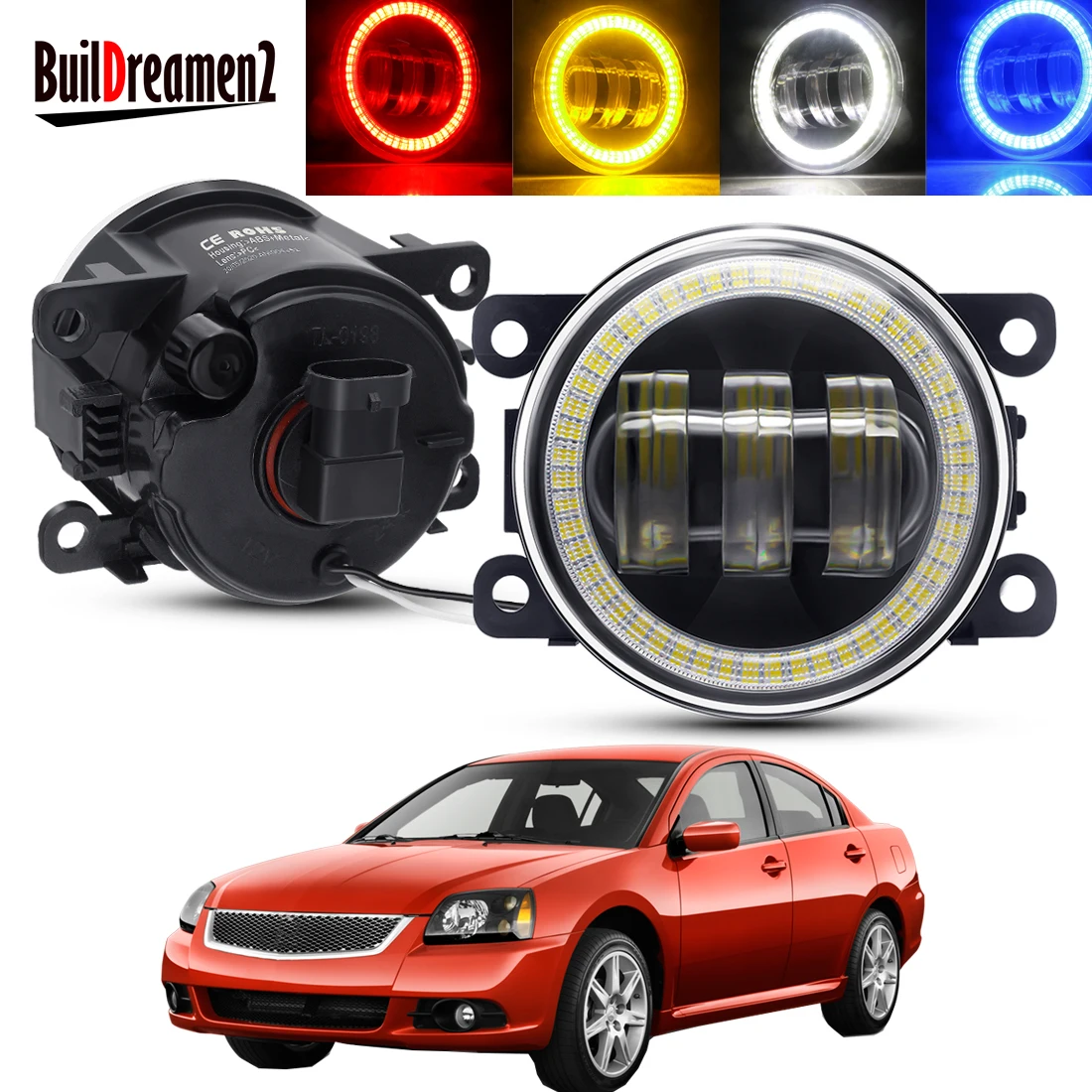 

Angel Eye Fog Light Assembly Car LED Lens Fog Daytime Running Lamp DRL 12V For Mitsubishi Galant DJ_ ED_ EF_ Saloon 2003-2007