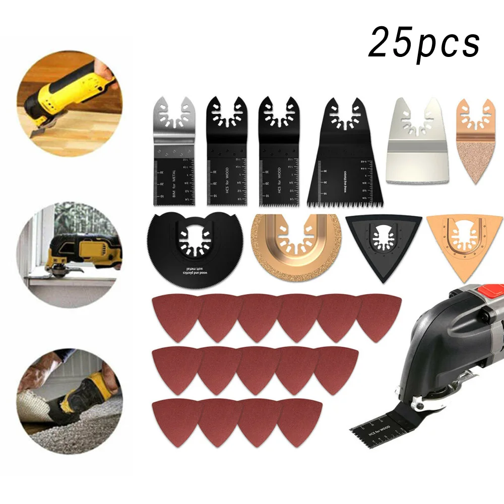 25 шт./компл. Осциллирующий пильного диска многофункциональный ящик для