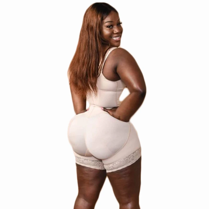 

Post Surgery Zipper Closure System Mid-Thigh Body Shaper,Removable & Adjustable Straps Natural Butt Lifting Effect